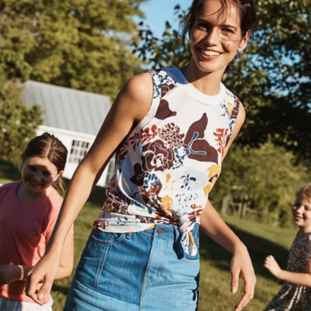 Anthropologie x Levi's Patchwork Denim Boho Mini Skirt